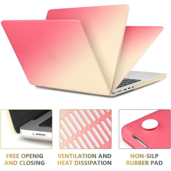 Gradient Pink Case for MacBook Pro 14 Inch 2021 2022 Release Model A2442 - Picture 1 of 6